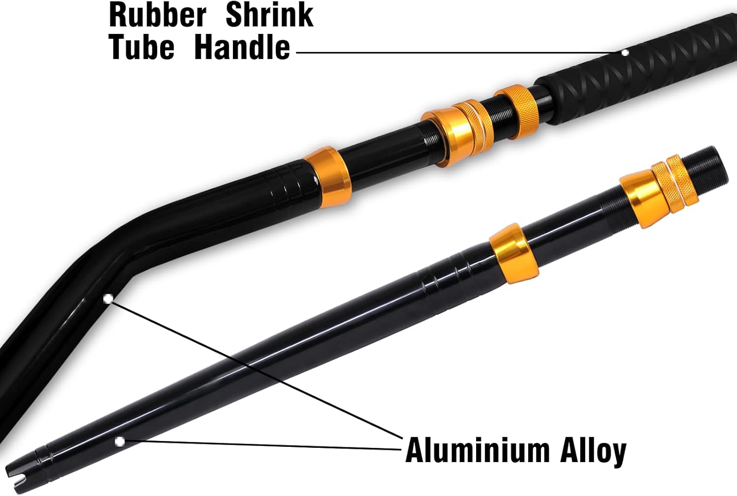 Bent Butt Fishing Rod 2-Piece Saltwater Offshore Trolling Rod Big Game Roller Rod Conventional Boat Fishing Pole - Image 2