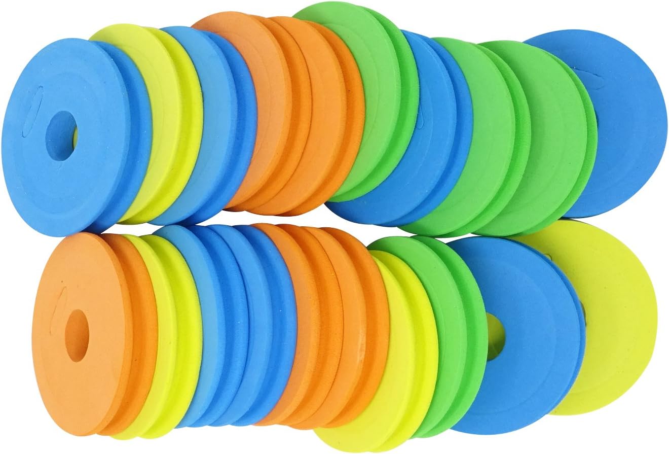 20PCS Round Fishing Line Foam Spools - 68mm/2.68inch Storage Holders, Rigs & Hooks Boards, Winding Boards - Random Colors